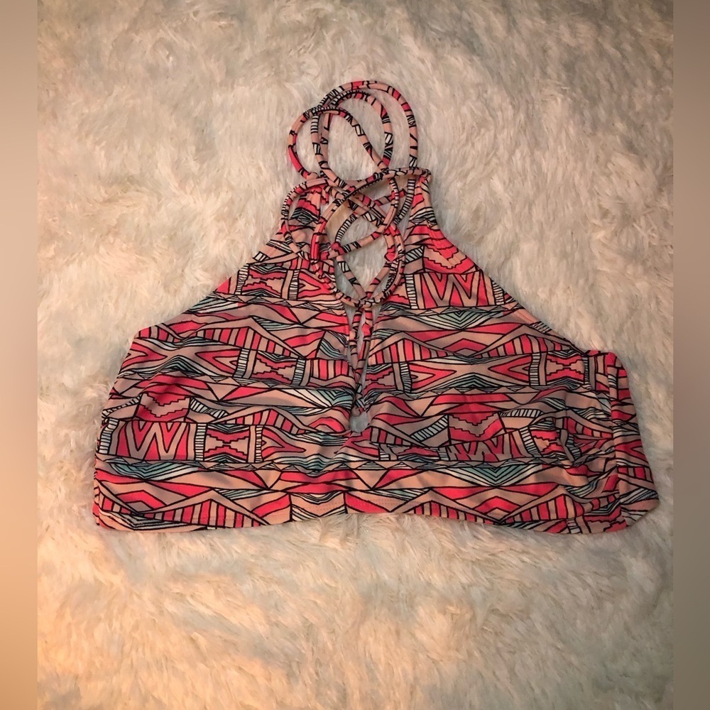 Geometric Patterned Women's Bikini Top size XL